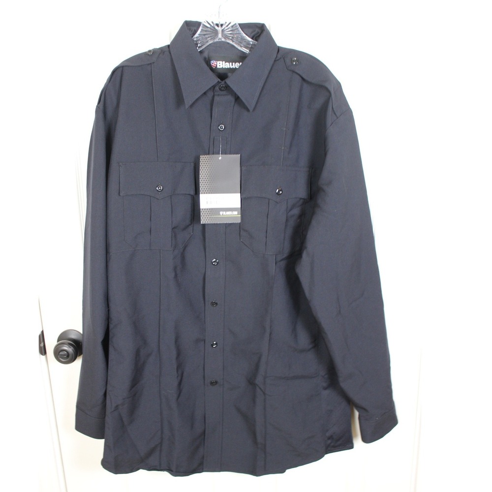 Blauer 8906 Dark Navy SuperShirt Long Sleeve Uniform Tactical Shirt 16.5 37 NWT
